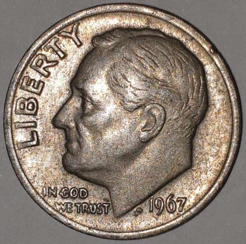 1967 - DIME - USA - ROOSEVELT ONE DIME COIN